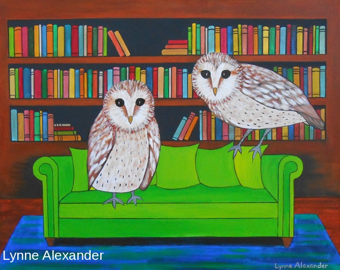 Owls in their Library